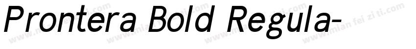Prontera Bold Regula字体转换